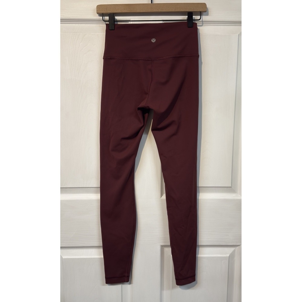 Lululemon Wunder Train High-Rise Tight 28" W5DJOS Size 6 Burgundy - Picture 4 of 11